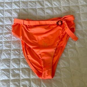 Orange High-Waisted Bikini Bottom